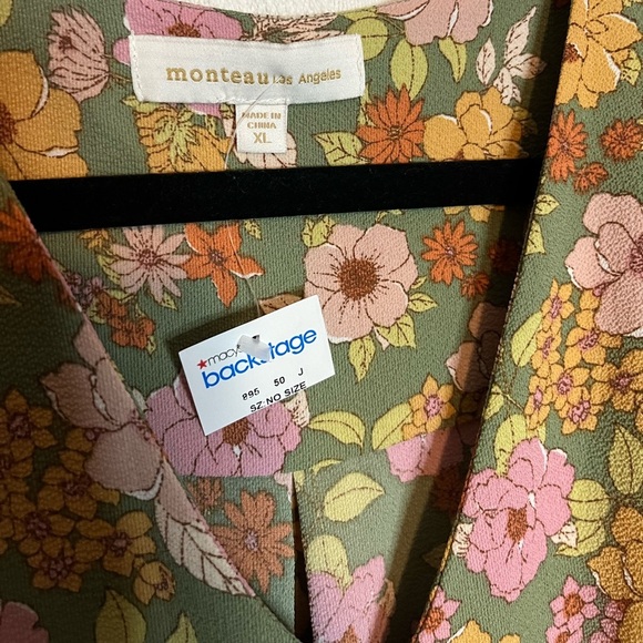 Monteau Floral Print Midi Dress, Size XL - Picture 3 of 6